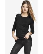 Express Jeweled Shoulder Relaxed Tunic Sweater - Lyst