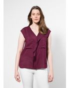 Violeta By Mango Ruffle V-Neck Blouse - Lyst