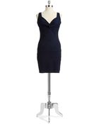 Guess Ruched Bodycon Dress - Lyst
