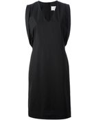 Maison Margiela Deep V Neck Shift Dress - Lyst