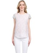 Rebecca Taylor Short Sleeve Summer Rain Top - Lyst
