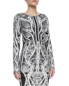 Hervé Léger Mix-pattern Cropped Jacket - Lyst
