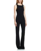 Patrizia Pepe Long Slim-Fit Jumpsuit In Viscose Crepe - Lyst