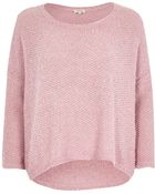 River Island Pink Boucle Knit Jumper - Lyst