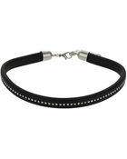 Topshop Rubber and Rhinestone Choker Black - Lyst