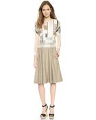 By Malene Birger Mathilde Sequin Patchwork Top - Cream - Lyst