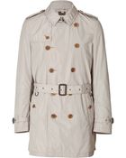 Burberry Brit Cotton Gabardine Midlength Britton Trench - Lyst