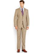 Hickey Freeman Khaki Tonal Plaid Suit - Lyst