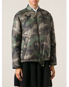 Valentino Camouflage Bomber Jacket - Lyst