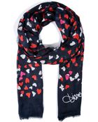 Diane von Furstenberg Hanovar Heart Print Scarf - Lyst