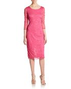 Alexia Admor Three-Quarter Sleeve Lace Dress - Lyst