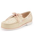 Bottega Veneta Intrecciato Woven Boat Shoe - Lyst