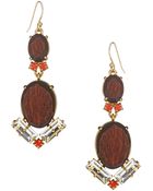 Kate Spade Wood Drop Earrings - Lyst