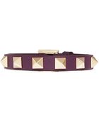 Valentino 'Rockstud' Skinny Leather Bracelet - Lyst