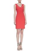 Nicole Miller Sleeveless Cutout-Neck Sheath Cocktail Dress - Lyst