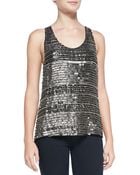 Parker Ginger Beaded Sequin Stripe Tank - Lyst