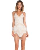 For Love & Lemons Antigua Mini Dress - Lyst