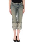 John Richmond Denim Capris - Lyst