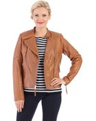 MICHAEL Michael Kors Leather Moto Jacket - Lyst