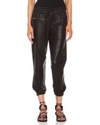 Pam & Gela Perforated Leather Track Pant - Lyst