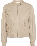 Etoile Isabel Marant Calista Leather Bomber Jacket - Lyst