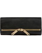 Ted Baker Large Zip Leather Clutch Bag - Lyst