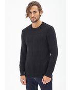Forever 21 Tonal-Patterned Crew Neck Sweater - Lyst