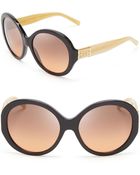 Tory Burch Round Oversized Sunglasses - Lyst