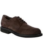 Tod's Dark Brown Suede Wingtip Oxfords - Lyst