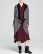 DKNY Pure Hooded Wrap Coat - Lyst