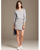 Banana Republic Shirred Dress - Lyst