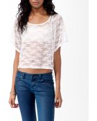 Forever 21 Cropped Lace Top - Lyst