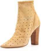 See By Chloé Suede Perforated Ankle Bootie - Lyst