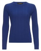 Jaeger Cashmere Cable Knit Sweater - Lyst