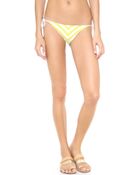 Vitamin A Natalie Mitre Stripe Tie Side Bikini Bottoms - Juno - Lyst