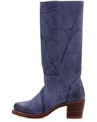 Frye Sabrina Pebble Leather Boot Sapphire 6 - Lyst