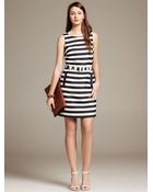 Banana Republic Heritage Textured Stripe Belted Sheath - Lyst