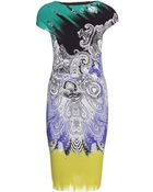 Etro Printed Crepejersey Dress - Lyst