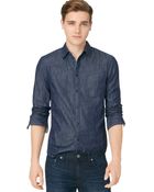 Calvin Klein Jeans Denim Sport Shirt - Lyst