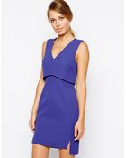 Oasis V Neck Bonded Dress - Lyst