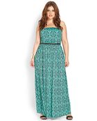 Forever 21 Voyager Strapless Maxi Dress - Lyst