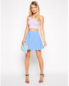 Asos Skater Skirt In Texture - Lyst
