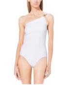 Michael Kors One-Shoulder Swimsuit - Lyst