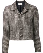 Saint Laurent Metallic Tweed Jacket - Lyst