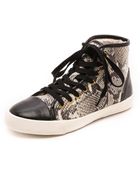 Kg Kurt Geiger Leap High Top Sneakers - Beige Combo - Lyst
