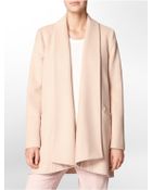 Calvin Klein Wool Blend Flyaway Coat - Lyst