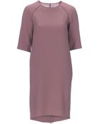 Stefanel 3/4 Length Sleeve Crepe Dress - Lyst