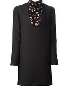 Valentino Feather Bib Dress - Lyst