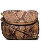 Michael Kors Michael Bedford Snakeprint Flap Crossbody - Lyst