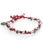 King Baby Studio Skull Beaded Bracelet - Lyst